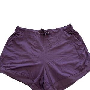 Avia Purple Athletic Shorts with Elastic Waistband and Lightweight Fabric